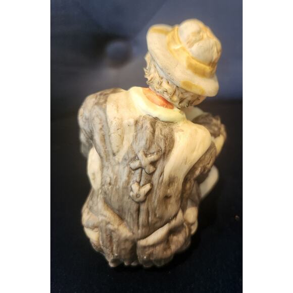 NIB Emmett Kelly Jr.  The Thinker Ceramic Clown  Flambro Signature Collection - Picture 3 of 9